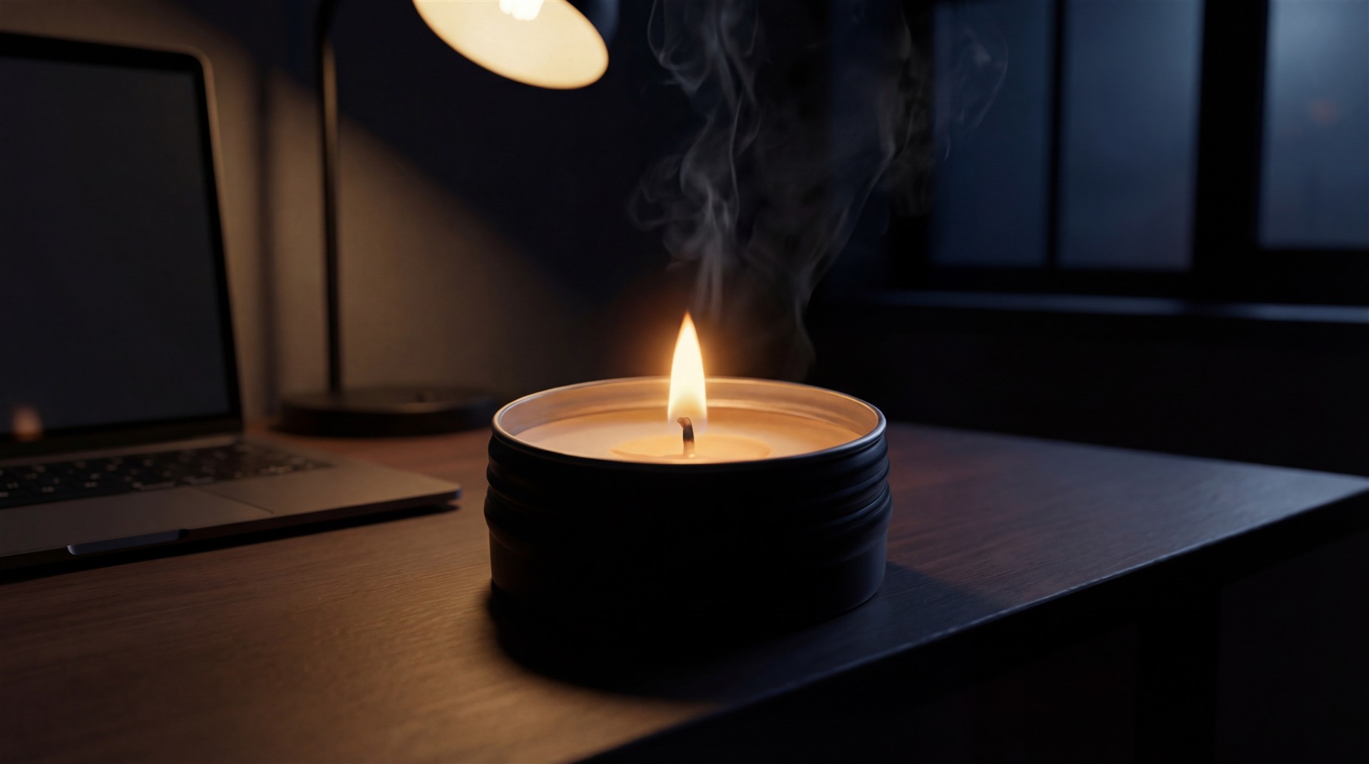 デスクの上のDO°キャンドル